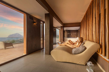 Aroma Spa, centro benessere panoramico del Parco degli Aromi: hotel 4 stelle a Trapani con sauna, bagno turco, jacuzzi e vista sul Golfo di Bonagia